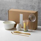 Matcha Set - 6pc Bamboo Whisk and Ceramic Bowl for Tea Ceremony 5