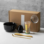 Matcha Set - 6pc Bamboo Whisk and Ceramic Bowl for Tea Ceremony 6