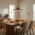Metal Disc Pendant Light Plug-In Bauhaus LED Adjustable Kitchen Dining Room Home Decor - Stack & Clear 2