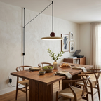 Metal Disc Pendant Light Plug-In Bauhaus LED Adjustable Kitchen Dining Room Home Decor - Stack & Clear 99