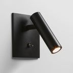 Micro Square Wall Sconce Light - Integrated LED - Black and Copper 0