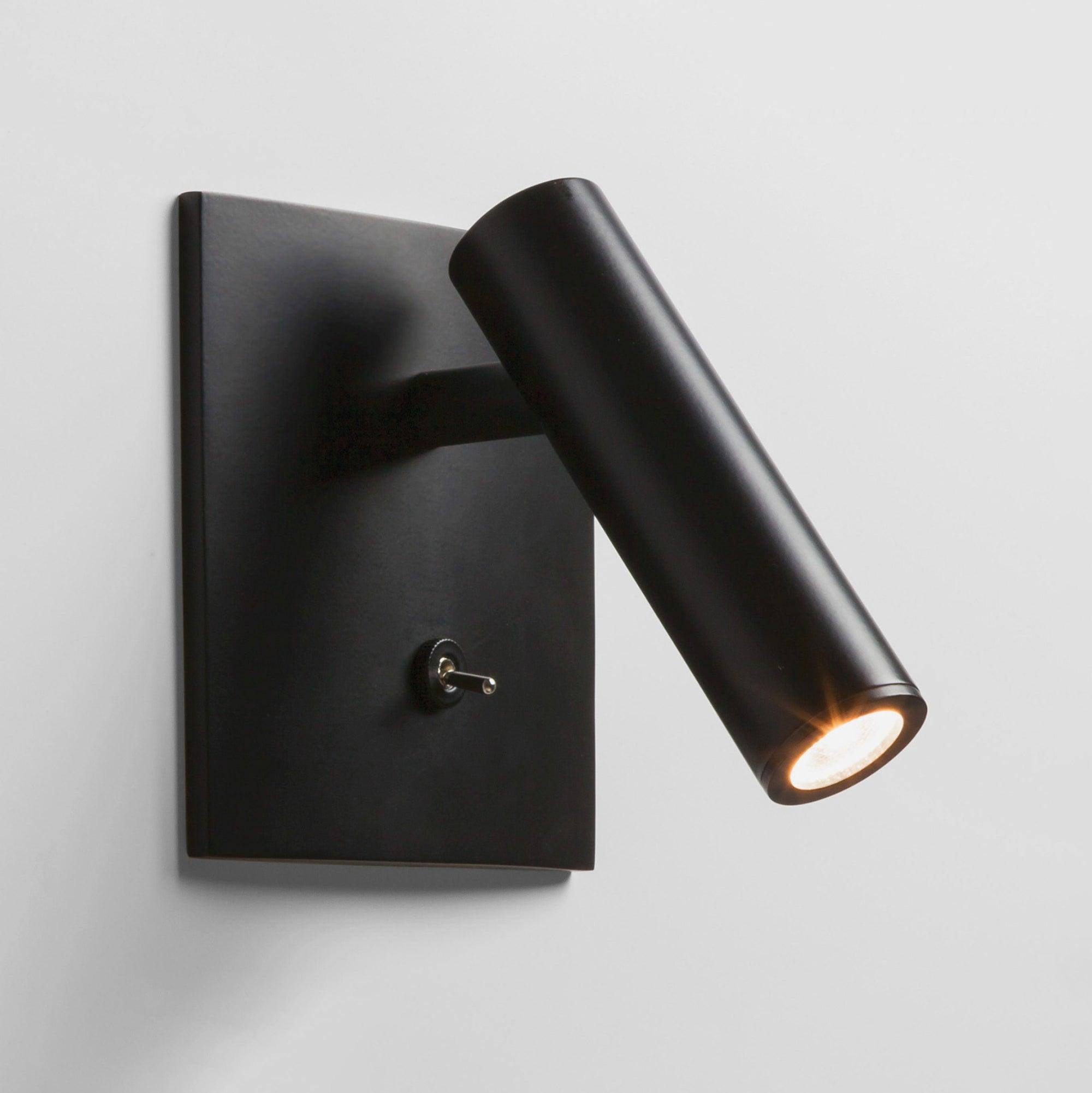 Micro Square Wall Sconce Light - Integrated LED - Black and Copper 0