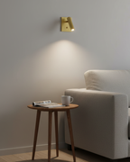 Micro Square Wall Sconce Light - Integrated LED - Black and Copper 5