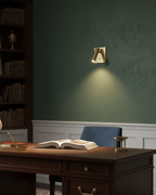 Micro Square Wall Sconce Light - Integrated LED - Black and Copper 6