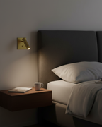 Micro Square Wall Sconce Light - Integrated LED - Black and Copper 7