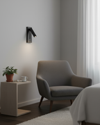 Micro Square Wall Sconce Light - Integrated LED - Black and Copper 8