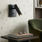 Micro Square Wall Sconce Light - Integrated LED - Black and Copper 99