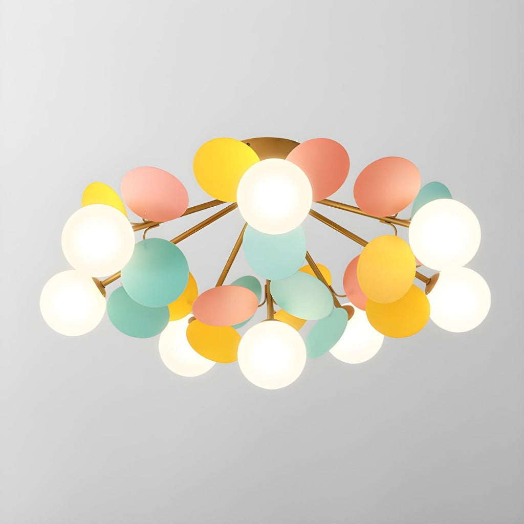 Mid-Century Ceiling Light Colorful Metal Acrylic Design 15