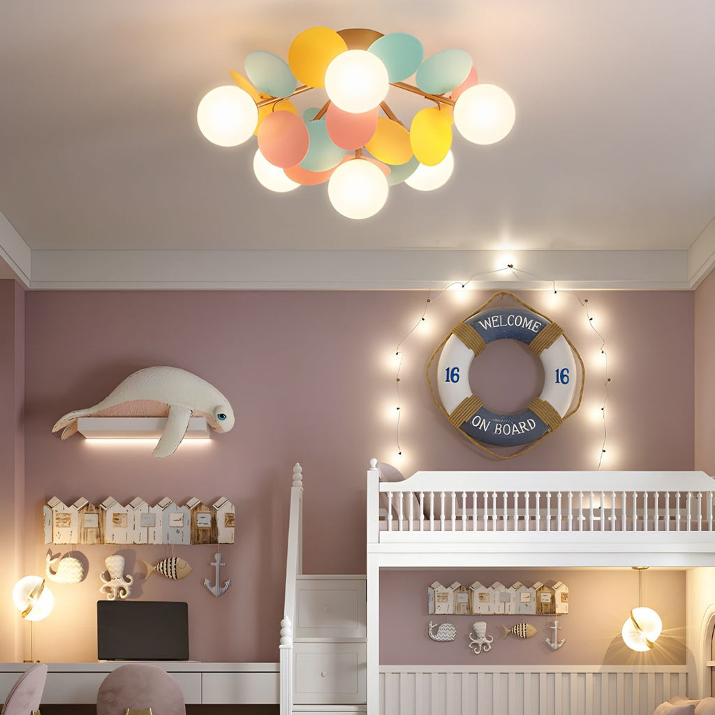 Mid-Century Ceiling Light Colorful Metal Acrylic Design 2