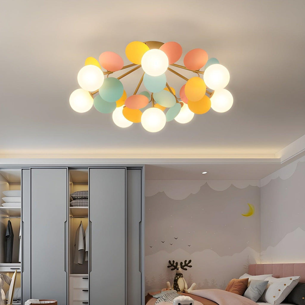 Mid-Century Ceiling Light Colorful Metal Acrylic Design 4