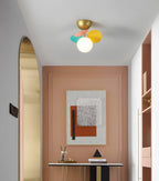 Mid-Century Ceiling Light Colorful Metal Acrylic Design 6