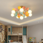 Mid-Century Ceiling Light Colorful Metal Acrylic Design 60