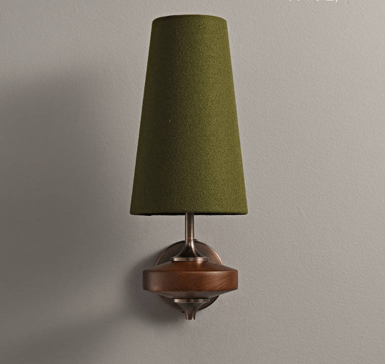 Mid-Century Modern Dual Shade Wall Sconce Wood Finish 10
