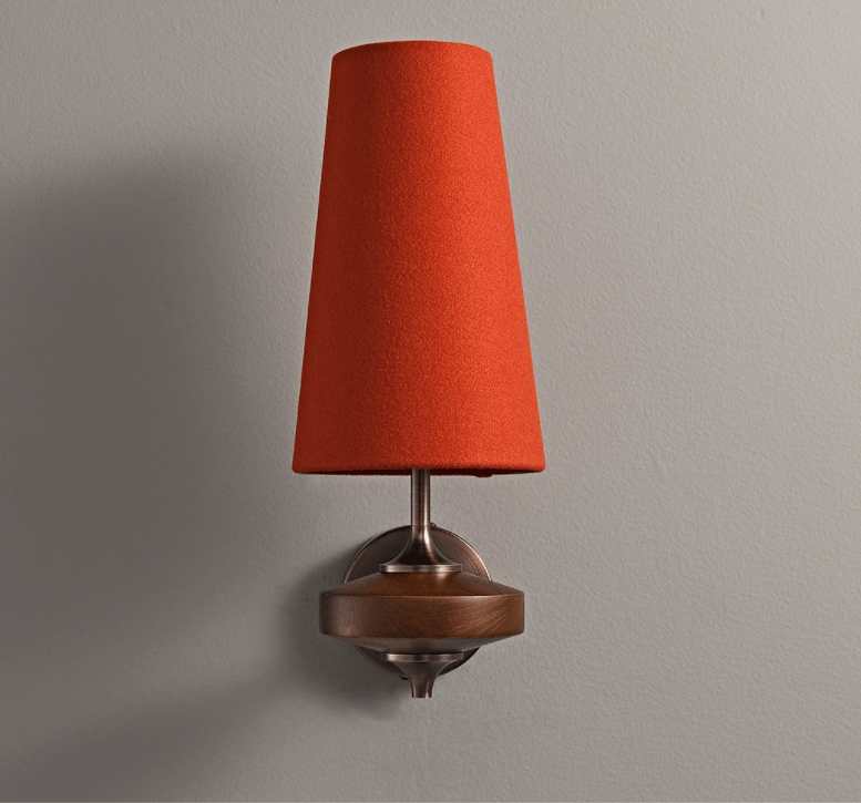 Mid-Century Modern Dual Shade Wall Sconce Wood Finish 9
