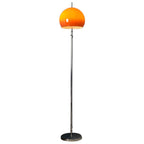 Mid-Century Modern Floor Lamp with Dual Lighting - Caramel and Silver Standing Lamp for Living Room 3