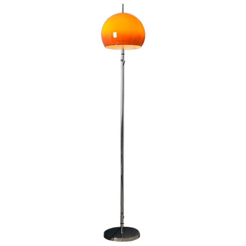 Mid-Century Modern Floor Lamp with Dual Lighting - Caramel and Silver Standing Lamp for Living Room 3