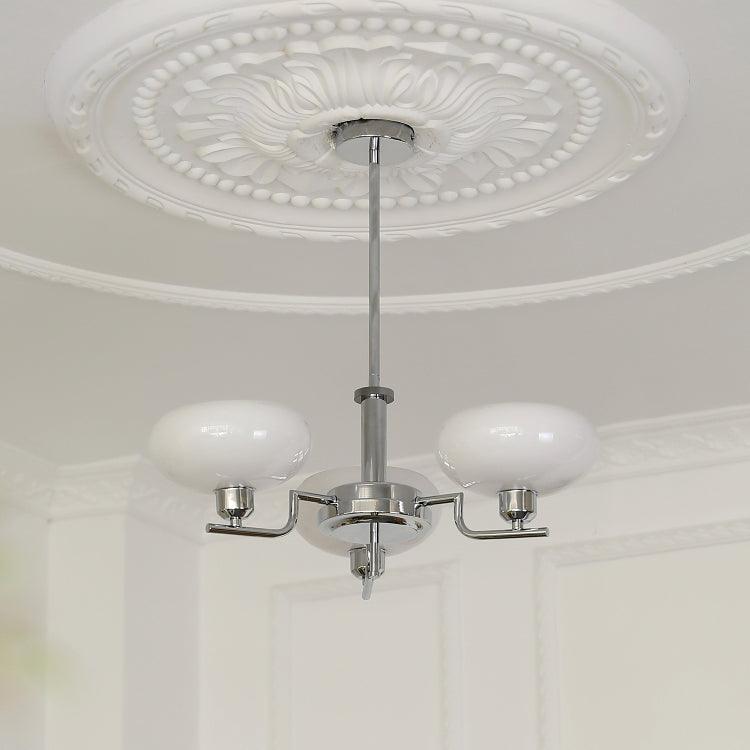Midcentury Chandelier Light Glass Globes Adjustable Height 0