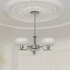 Midcentury Chandelier Light Glass Globes Adjustable Height 0