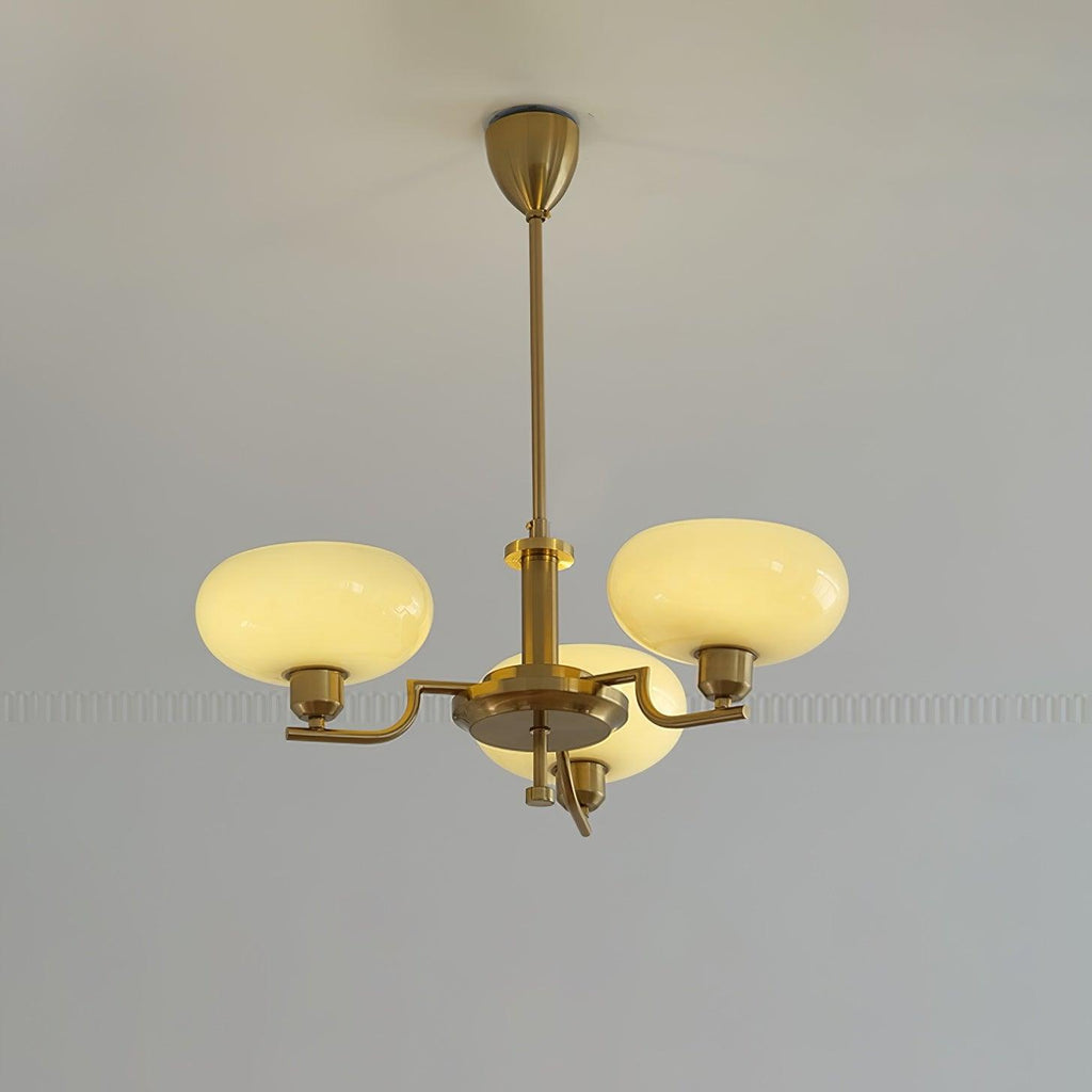 Midcentury Chandelier Light Glass Globes Adjustable Height 10