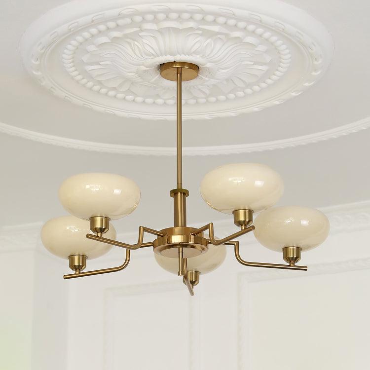 Midcentury Chandelier Light Glass Globes Adjustable Height 11