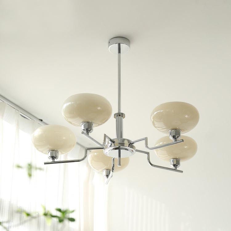 Midcentury Chandelier Light Glass Globes Adjustable Height 12