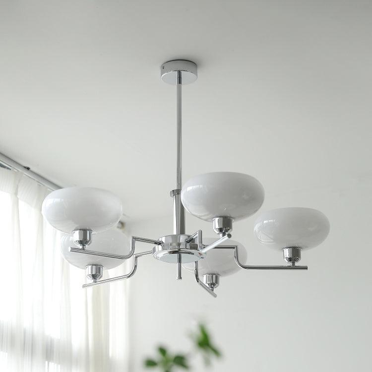 Midcentury Chandelier Light Glass Globes Adjustable Height 13