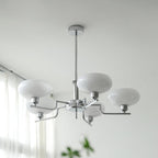 Midcentury Chandelier Light Glass Globes Adjustable Height 13
