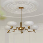 Midcentury Chandelier Light Glass Globes Adjustable Height 14