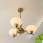 Midcentury Chandelier Light Glass Globes Adjustable Height 7
