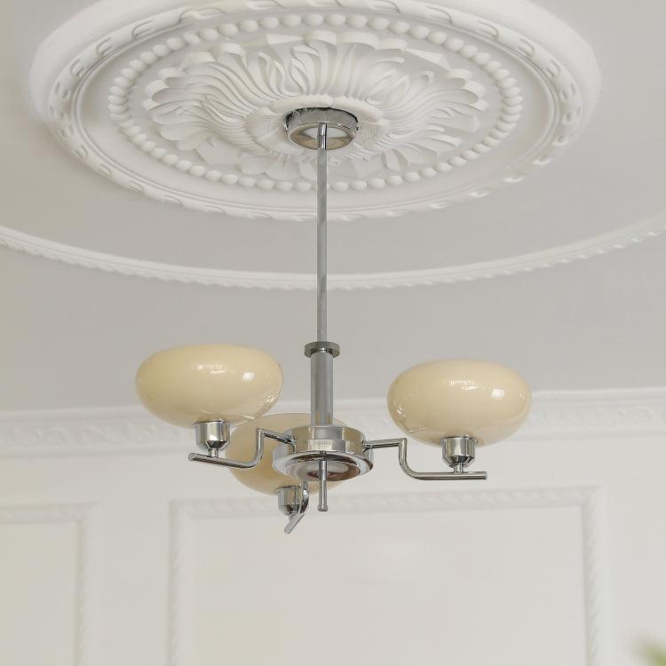 Midcentury Chandelier Light Glass Globes Adjustable Height 8