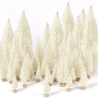 Mini Christmas Tree Set – 30 Snowy Bottle Brush Trees for Holiday Decor and Crafts 0