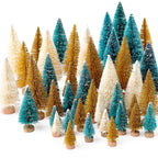 Mini Christmas Tree Set – 30 Snowy Bottle Brush Trees for Holiday Decor and Crafts 2