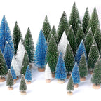 Mini Christmas Tree Set – 30 Snowy Bottle Brush Trees for Holiday Decor and Crafts 4