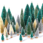 Mini Christmas Tree Set – 30 Snowy Bottle Brush Trees for Holiday Decor and Crafts 6