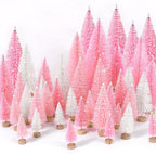 Mini Christmas Tree Set – 30 Snowy Bottle Brush Trees for Holiday Decor and Crafts 7