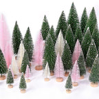 Mini Christmas Tree Set – 30 Snowy Bottle Brush Trees for Holiday Decor and Crafts 9