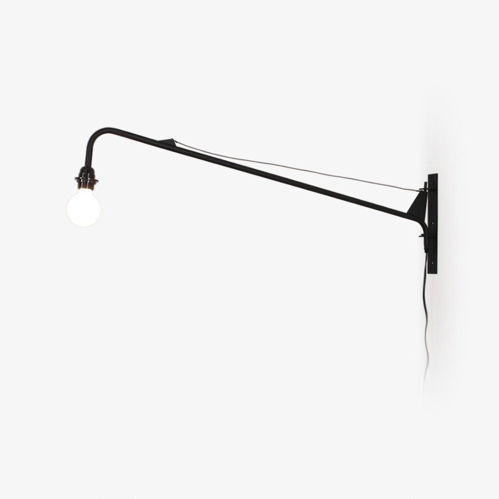 Minimalist Adjustable LED Wall Sconce Black Metal Finish 1