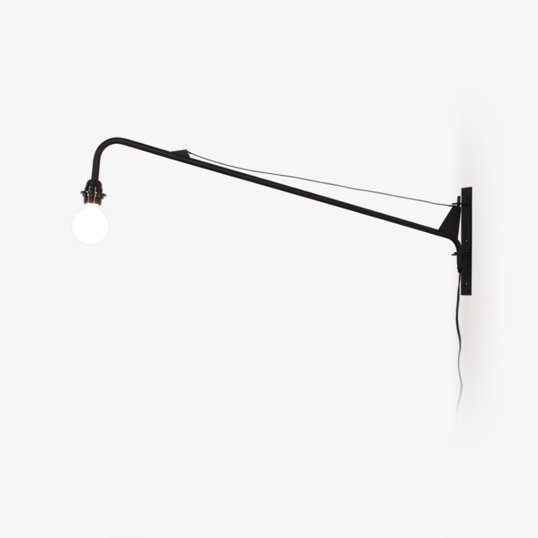 Minimalist Adjustable LED Wall Sconce Black Metal Finish 1
