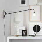 Minimalist Adjustable LED Wall Sconce Black Metal Finish 2