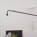 Minimalist Adjustable LED Wall Sconce Black Metal Finish 6