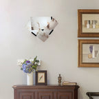Minimalist Alabaster LED Wall Light With Satin Black Stand 3