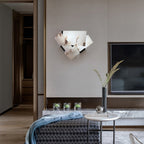 Minimalist Alabaster LED Wall Light With Satin Black Stand 5