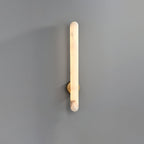 Minimalist Alabaster LED Wall Sconce With Brass Finish 6