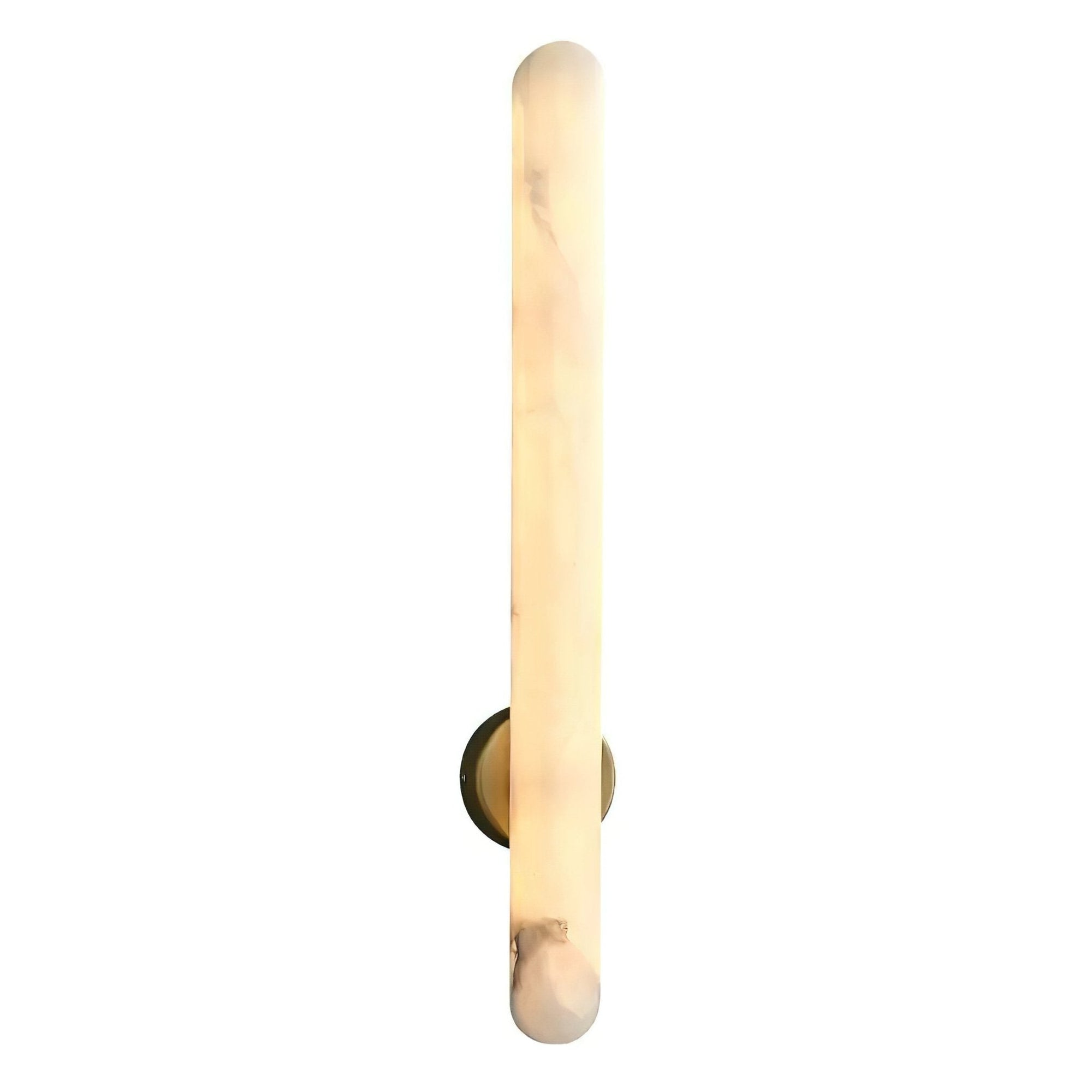 Minimalist Alabaster LED Wall Sconce With Brass Finish 8