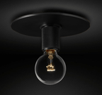 Minimalist Ceiling Light Brass Clear Glass Simple Design 10