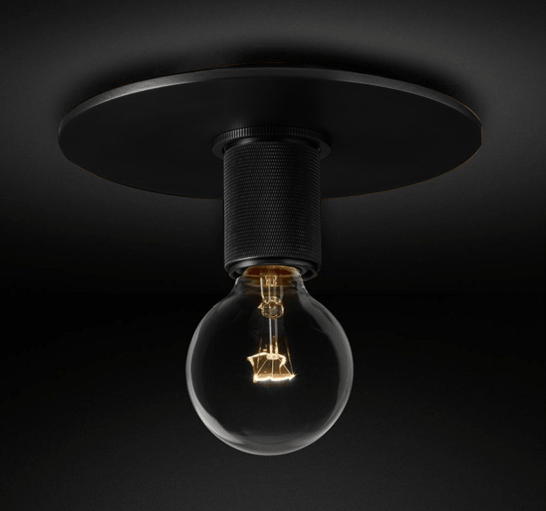 Minimalist Ceiling Light Brass Clear Glass Simple Design 10