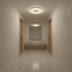 Minimalist Ceiling Light Integrated LED Opaque Acrylic 8