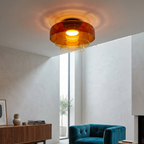 Minimalist Ceiling Light Integrated LED Smoked Glass  9991