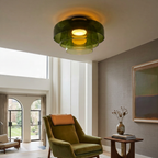 Minimalist Ceiling Light Integrated LED Smoked Glass  9993