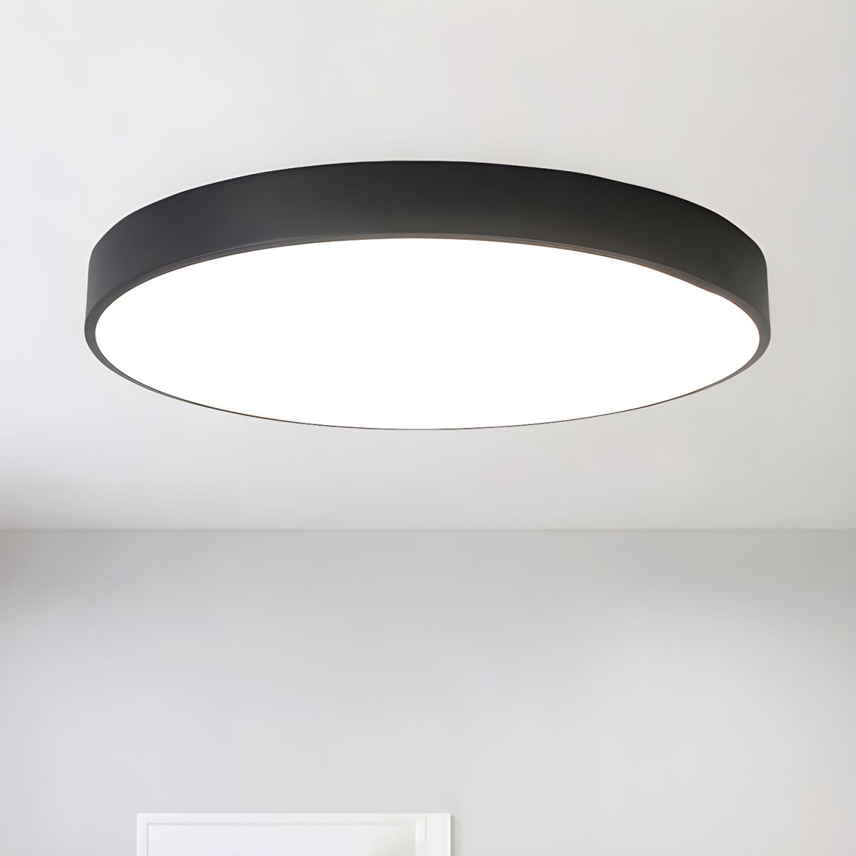 Minimalist Ceiling Light Metal Acrylic Adjustable Height 4